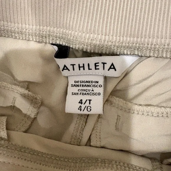 Athleta Brooklyn Mid Rise Pant Jogger Size 4 Tall Abalone Color - Picture 2 of 7